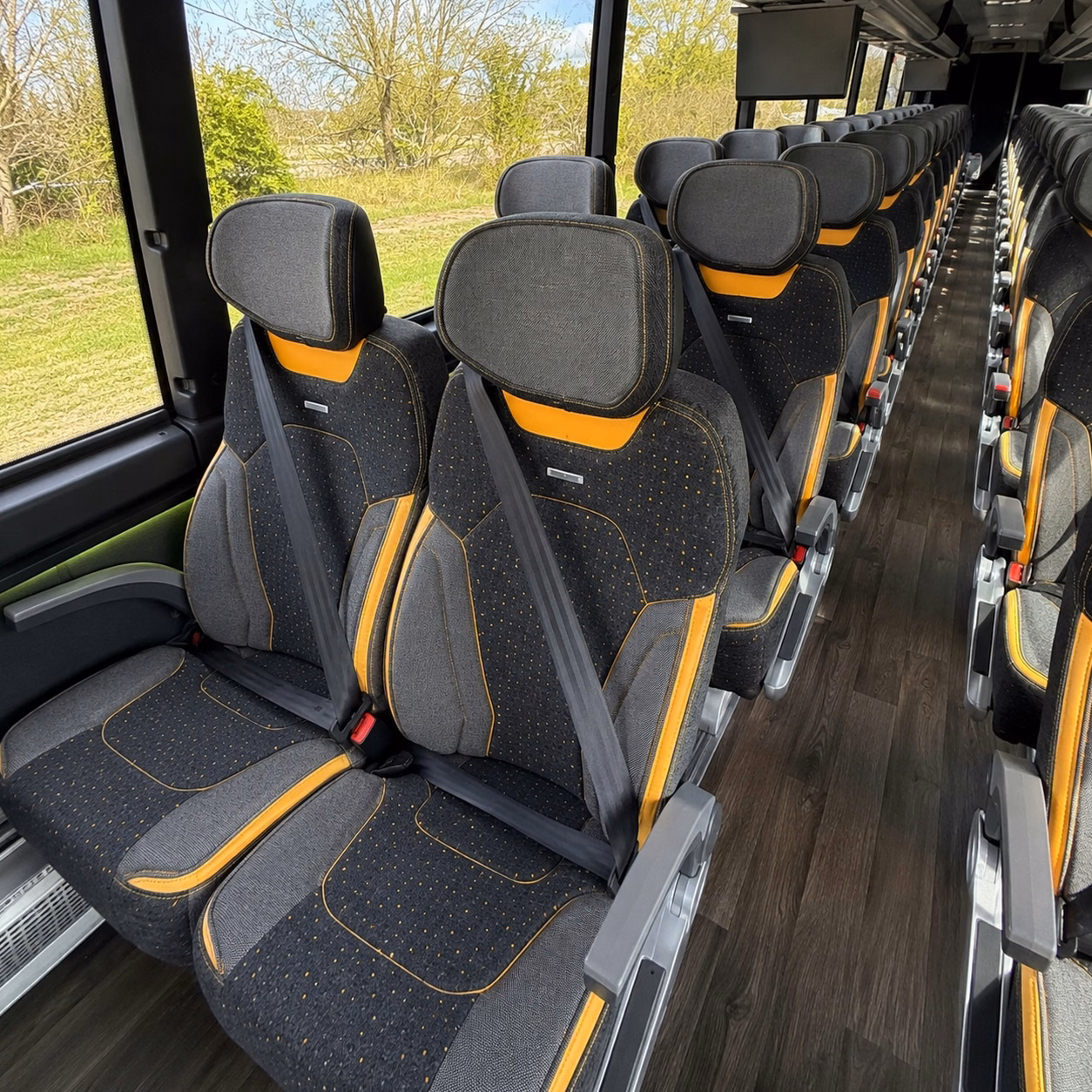 long distance military charter buses for multi day transfers and training missions