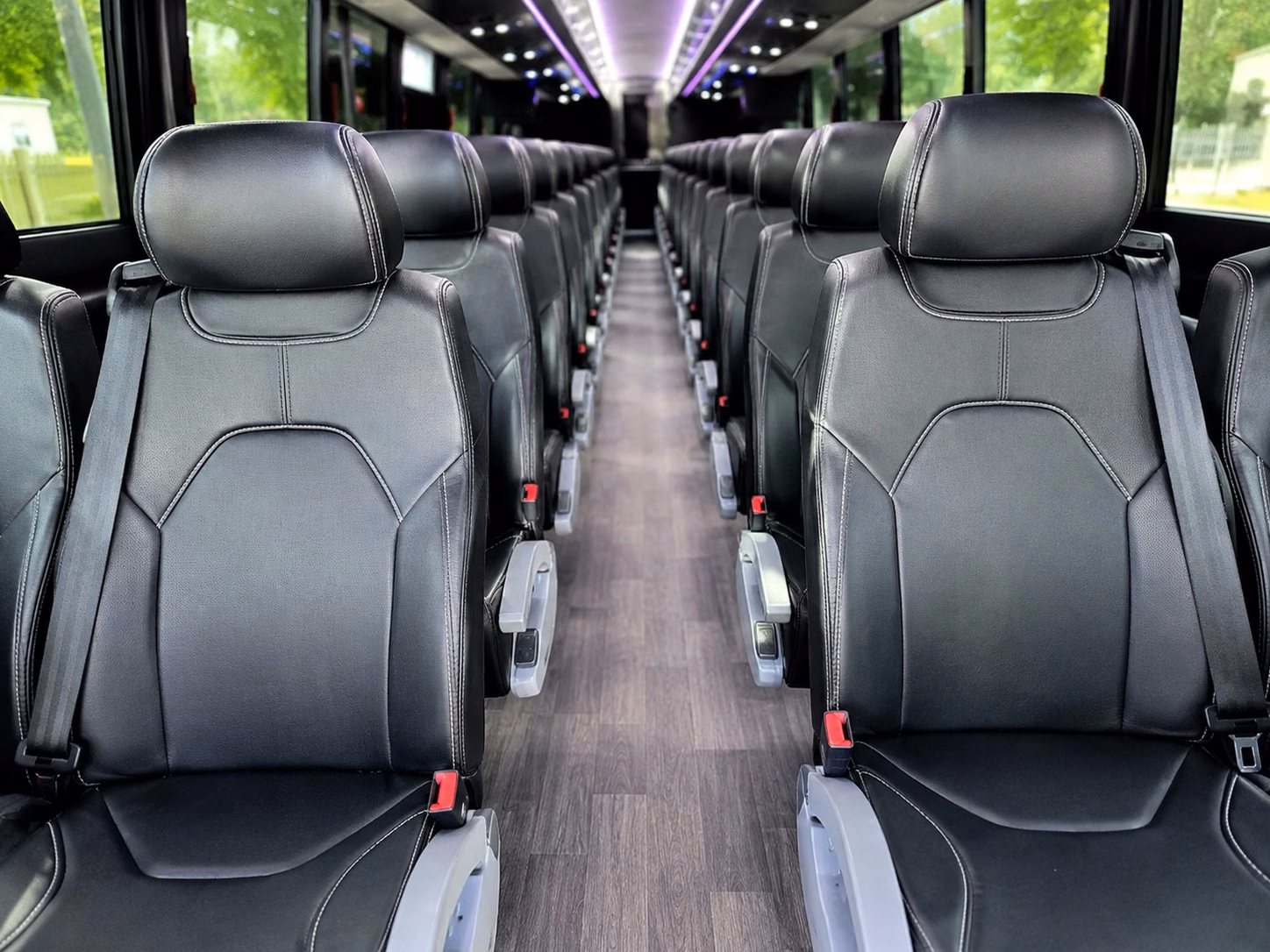 overland park charter bus interior